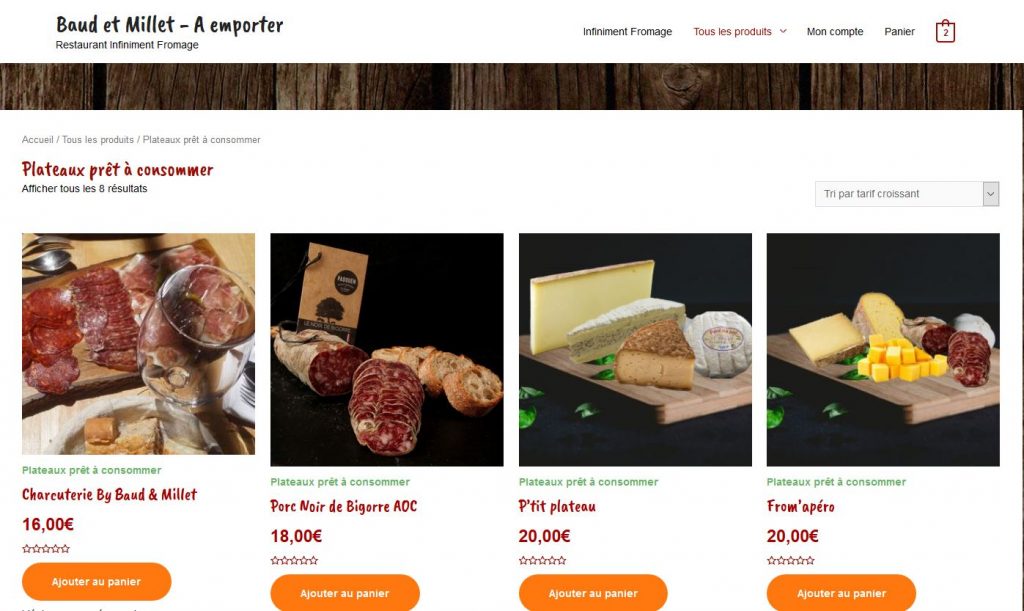 vente en ligne Baud et Millet-restaurant fromages Bordeaux